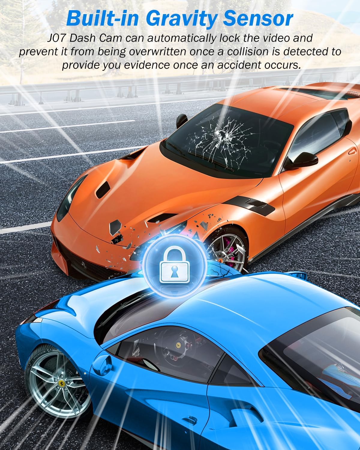 BAEASU Dash Cam Front and Rear 2.5K/1440P, 3 Channel Dash Camera for Cars Dash Cam Front Rear and Inside with 32GB Card, 3.16" IPS Screen, G-Sensor, Loop Recording, Night Vision, Parking Mode - Image 4