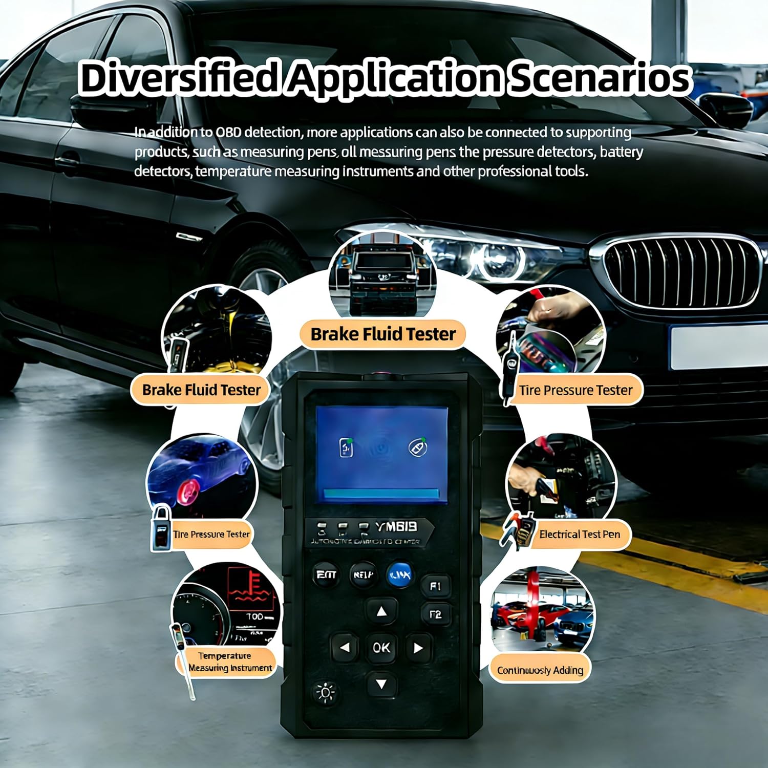 2-in-1 Handheld OBD2 Scanner, Bluetooth Car Diagnostic Tool with Built-in Screen, Auto Code Reader with Free App, Check Engine Light Reset, Live Data & I/M Readiness for 1996+ 12V Gasoline Vehicles - Image 6