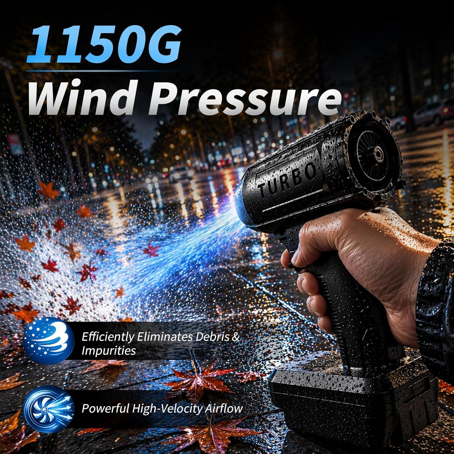 Turbo Blower 2.0 Cordless as Seen on TV Car Air Dryer Gas for Drying Strongest Mini Leaf Blowers Power Tool Only Battery Powered by Portable Hand Held Small Electric Snow - Image 5