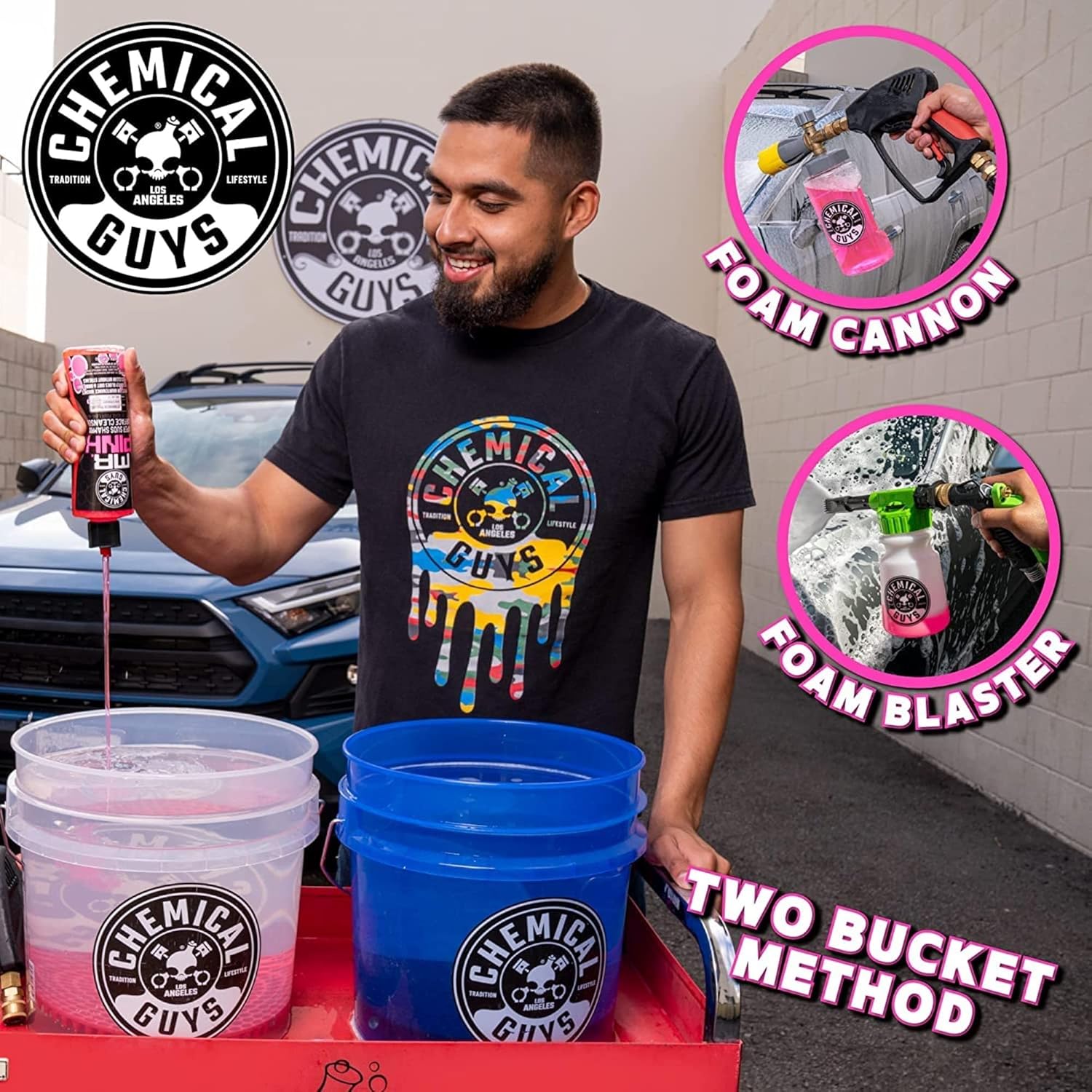 Chemical Guys Mr. Pink Car Wash Soap - 16 oz Super Suds Foaming Car Wash Soap for Cannon, Blaster, or Bucket Washing - pH Balanced, Safe on Wax, Sealant, Ceramic, and Clear Coat Finishes - Image 3