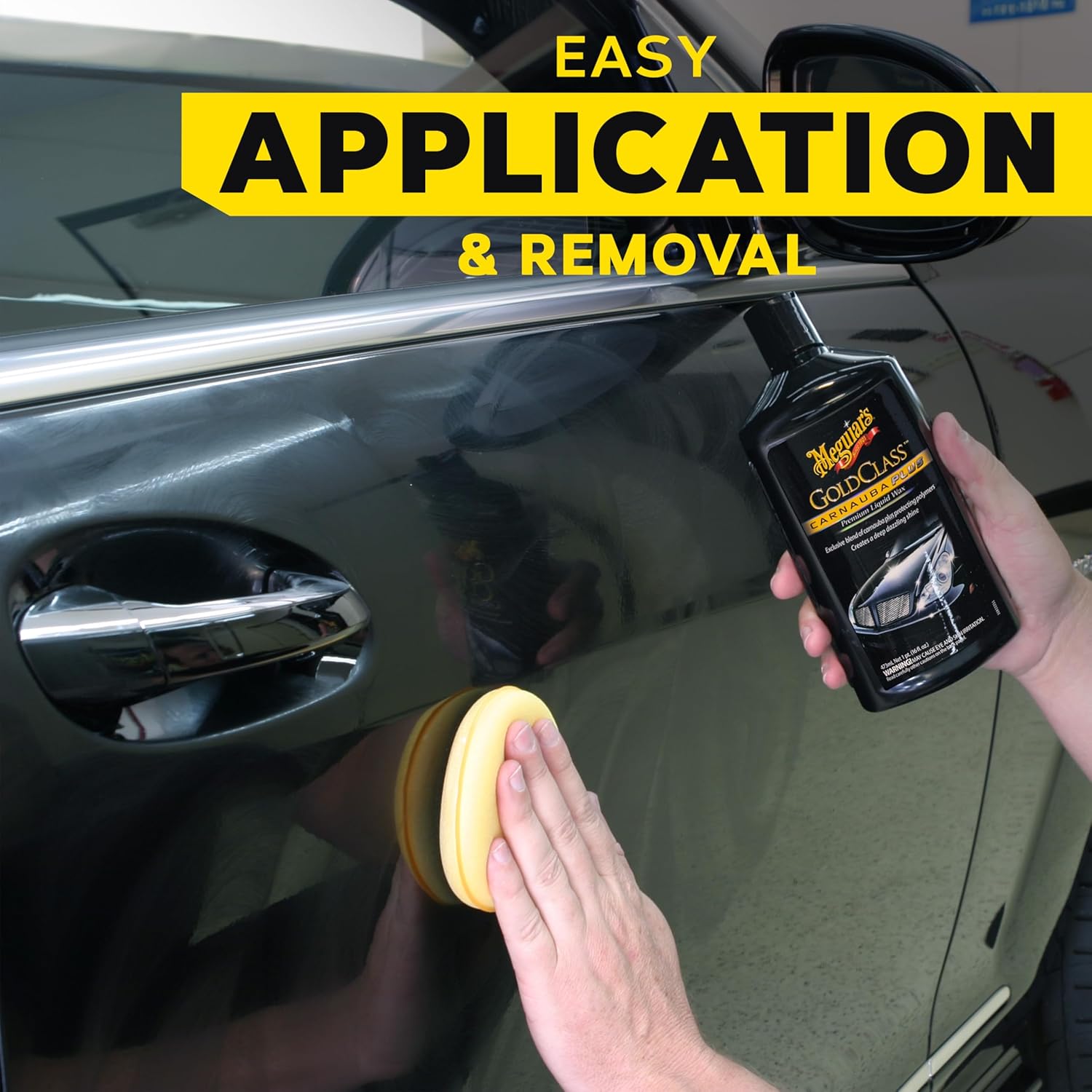 Meguiar's Gold Class Carnauba Plus Premium Liquid Wax Kit, Car Detailing Kit with a Pure Carnauba Wax Blend and a Foam Applicator Pad for Keeping Glossy Paint Protected Like a Pro, 16 Oz Bottle - Image 6