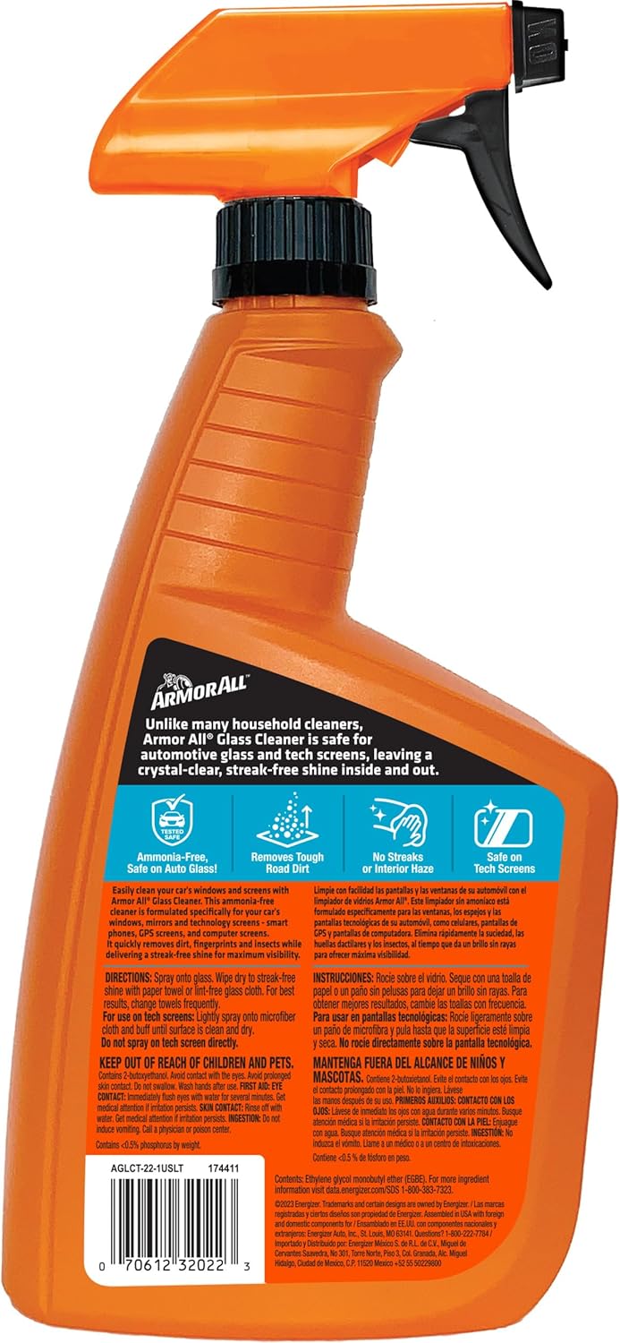 Armor All Liquid Auto Glass Cleaner, Glass Cleaners for Cars, Trucks, 22 Fl Oz Each - Image 2