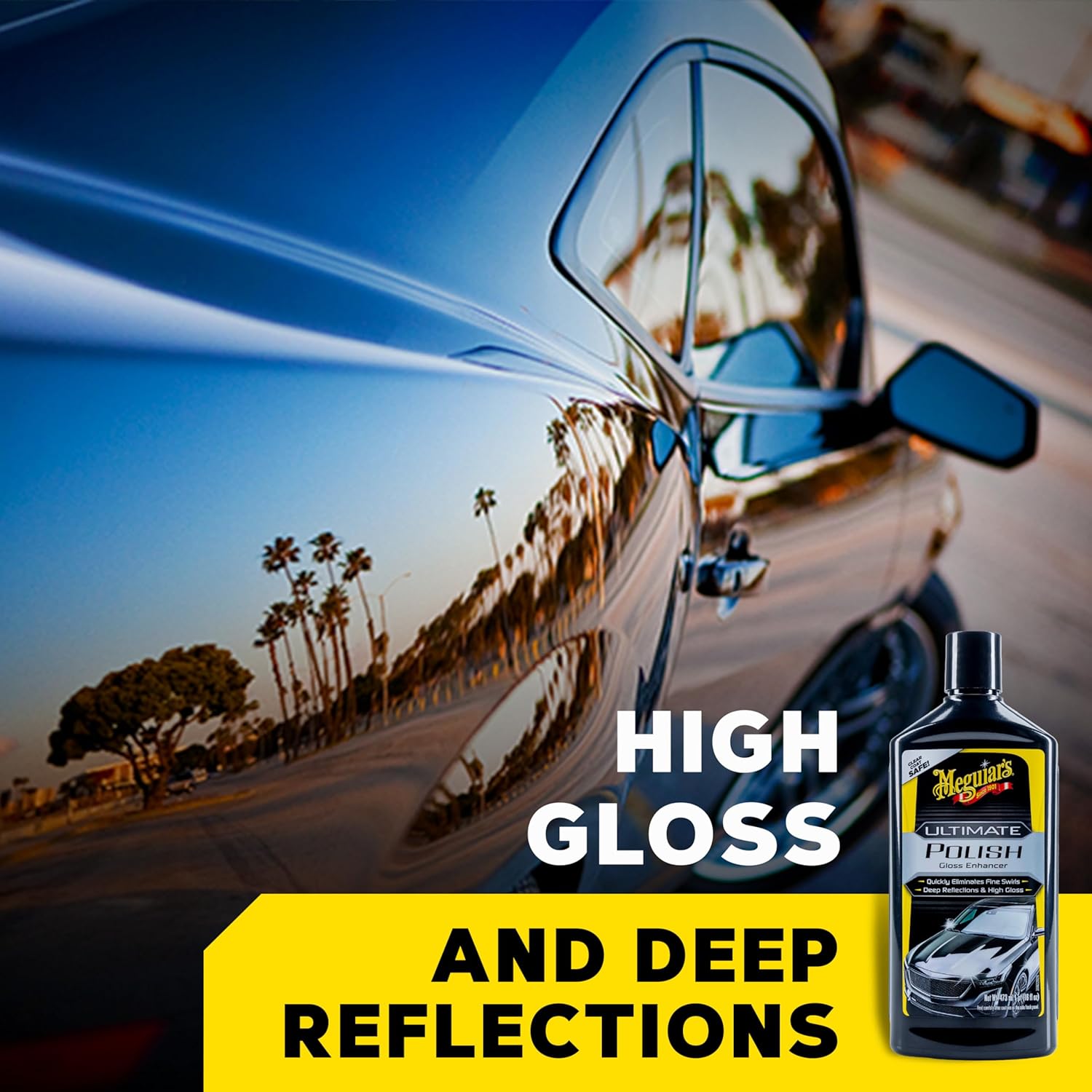 Meguiar’s Ultimate Polish – High-Gloss Polish for a Show Car Shine – Permanently Removes Light Swirls to Produce a Deep, Wet Reflection with a High Gloss Shine - Easy to Use, 16 Oz - Image 5