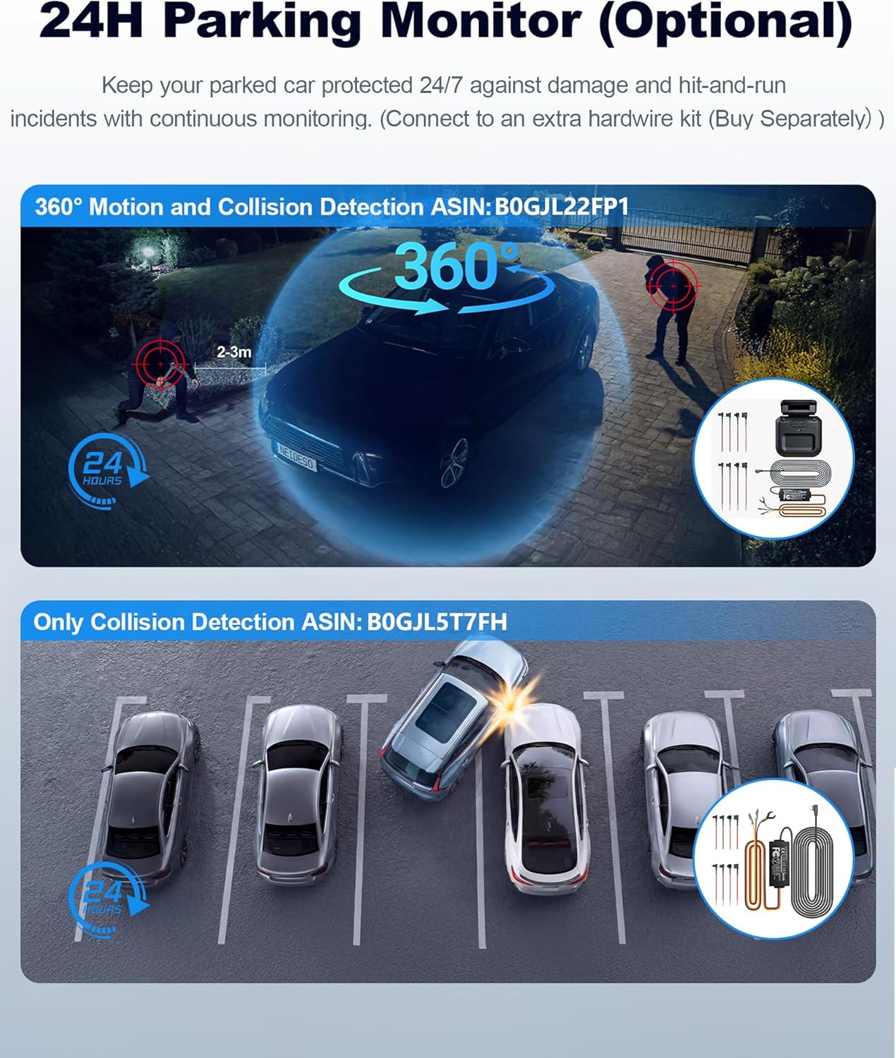 N300Pro 4K 4 Channel Dash Cam Front and Rear, STARVIS 2 Sensor, 3" Touch Screen, 5.8GHz WiFi GPS, 360° Car Dash Camera, AI Driver Monitor System, Free 64GB Card, WDR Night Vision HDR, 24H Parking Mode - Image 9