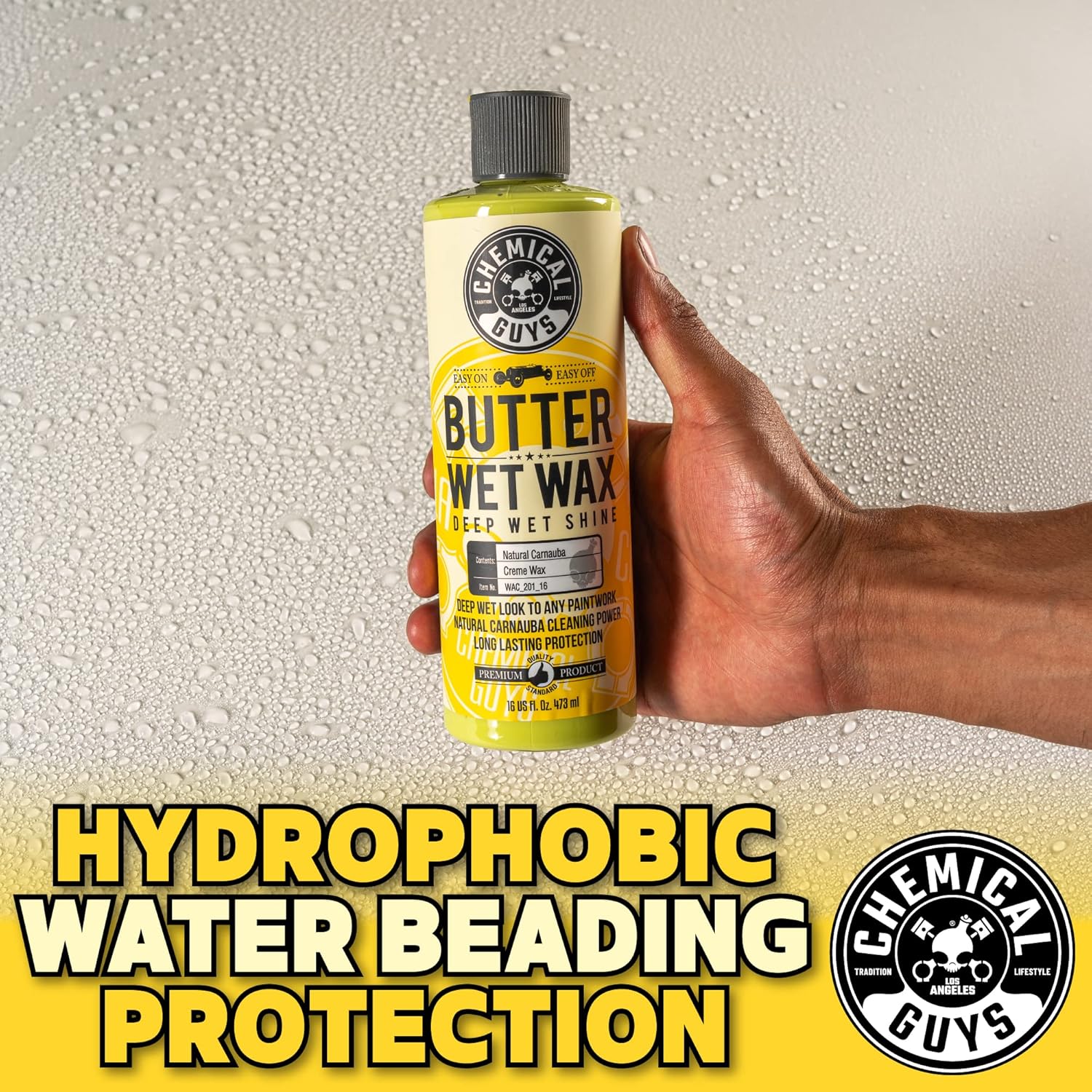 Chemical Guys Butter Wet Wax - Deep Wet Shine Car Wax for Cars, Trucks, SUVs, RVs, and More, Easy On/Off Liquid Formula, Banana Scent - 16 fl oz - Image 7