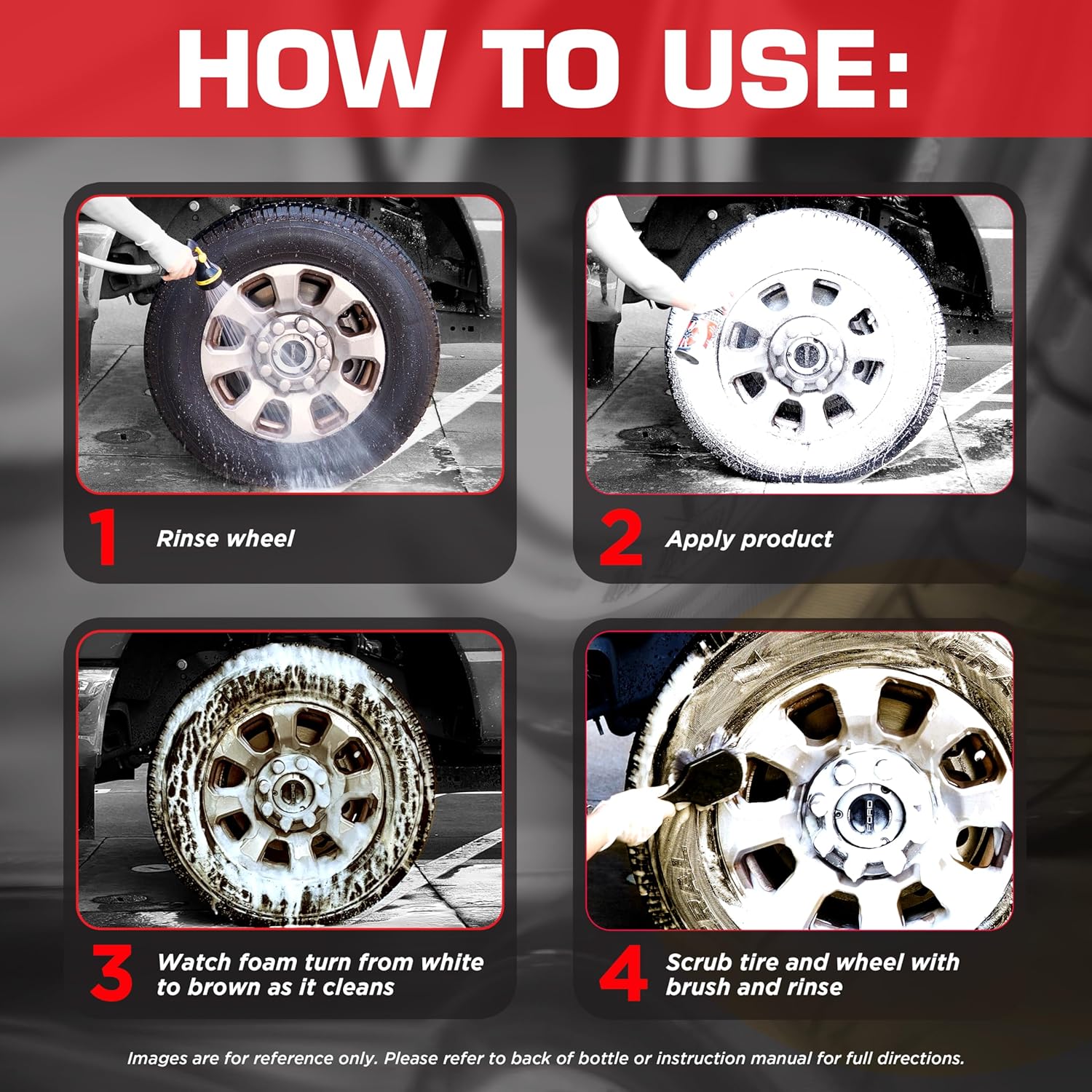 Black Magic 120253 Intense Foam Wheel & Tire Cleaner w/High Foaming Deep Clean Formula to Remove Dirt, Grime & Brake Dust - Cherry Scent - Image 4