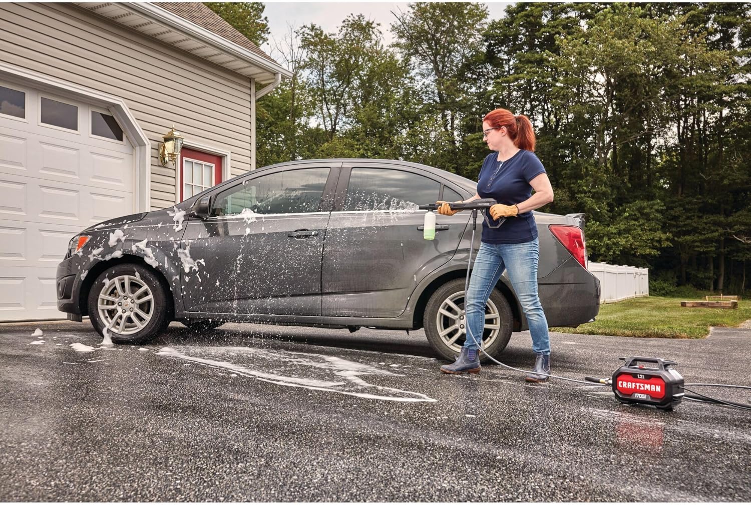 CRAFTSMAN Electric Pressure Washer, Cold Water, Lightweight Corded Power Washer for Cars, Driveways, Patio and Garage, Powerful 1700-PSI, 1.2-GPM, Compact, Easy to Use (CMEPW1700) - Image 8