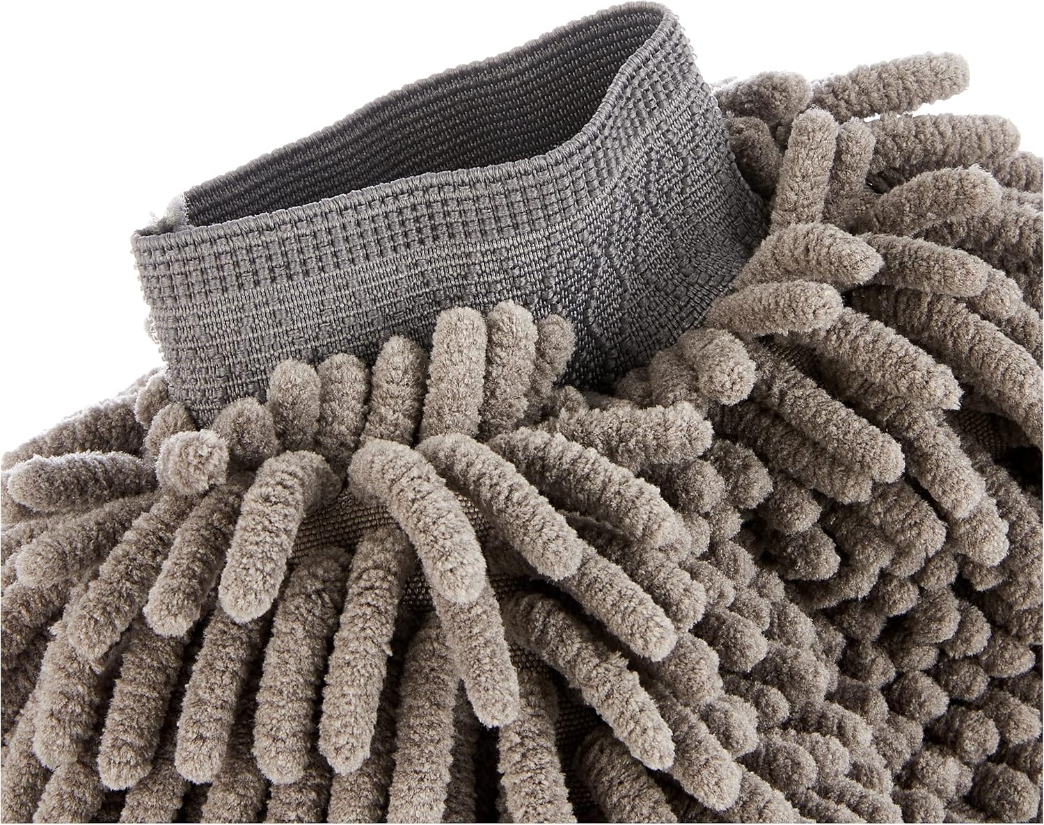 Amazon Basics Absorbent Microfiber Car Wash Drying Mitts, 2 Pack, Gray, 10.44" L x 9.06" W - Image 3