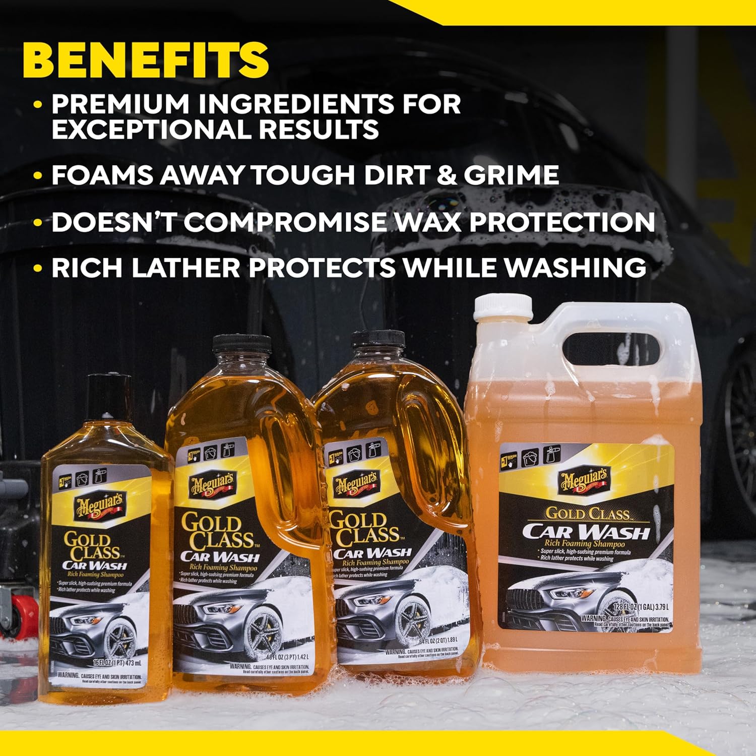 Meguiar's Gold Class Car Wash – Premium Foaming Car Wash Soap, High Gloss Finish, Safe For Clear Coats, Deep Cleans Without Removing Waxes, Car Detailing Supplies For Cars, Trucks & Suvs – 1 Gal - Image 8
