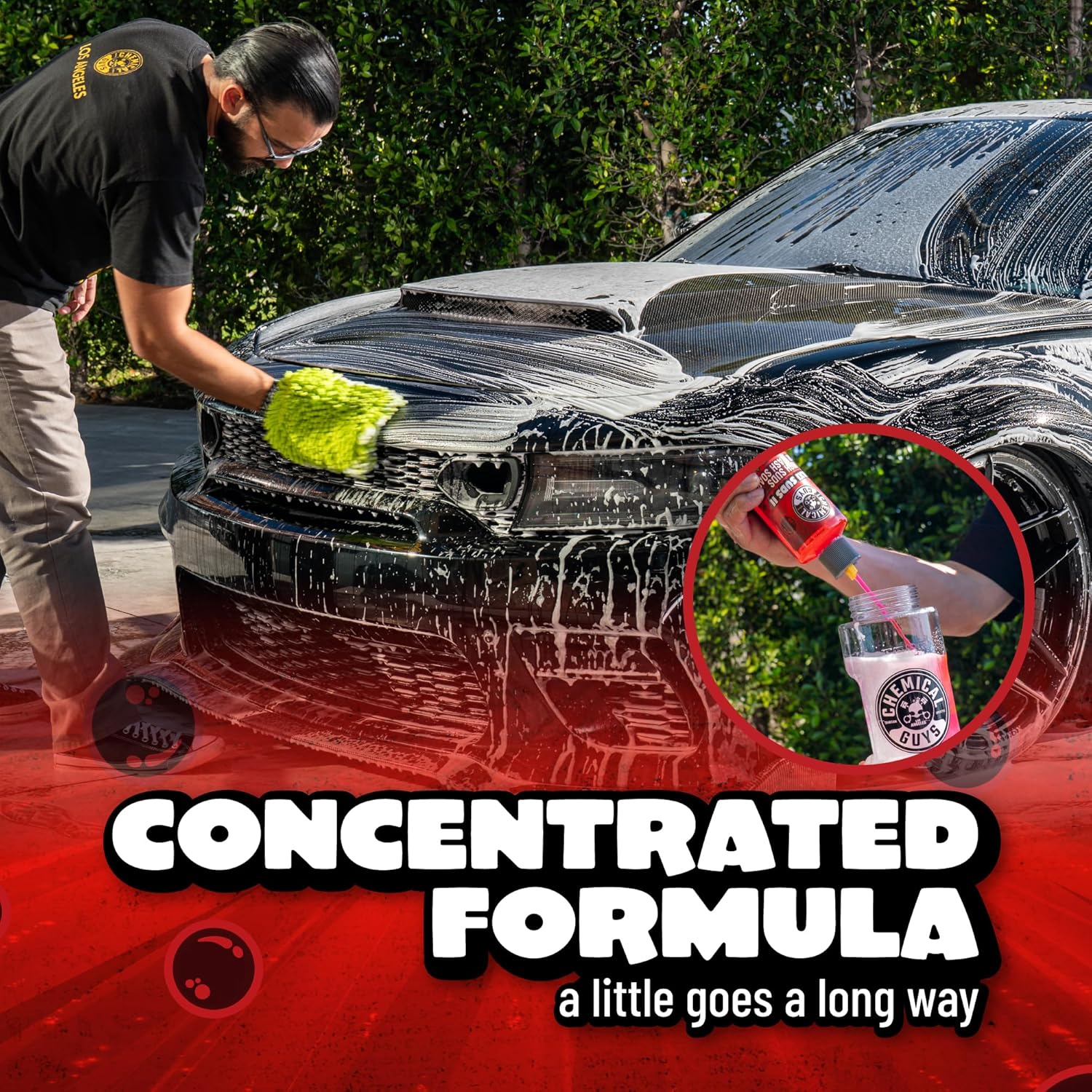 Chemical Guys Maxi Suds II Foaming Car Wash Soap – High Foam Car Wash Soap, Cherry Scent Shampoo and Gloss Booster for Foam Cannons, Guns or Buckets – Gentle, Safe for Trucks, SUVs, and RVs, 64 oz - Image 3