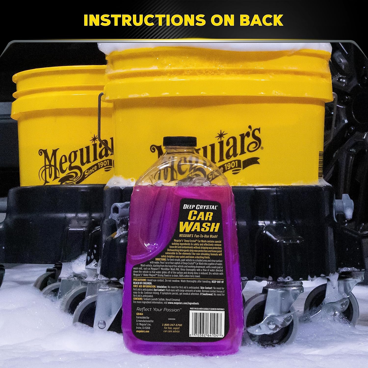 Meguiar's Deep Crystal Car Wash - Car Wash Shampoo that Cleans Paint, Enhances Gloss, and Preserves Wax Protection, pH Balanced Car Wash Soap with Excellent Foaming Action, 64 Oz - Image 7