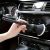 Car Interior Detail Brush Soft Bristle Plastic Handheld No Battery Cleaning Tool for Dashboard Vents Console and Electronics, Black, Short