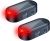 ELECTOP Car Solar Power Simulated Dummy Alarm, Anti-Theft LED Flashing Security, Automotive Warning Safety Light with USB Charging Port, 2PCS (Red)
