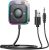 JOYROOM Bluetooth 6.0 AUX Car Adapter, Dual Mics Noise Cancellation, Plug-and-Play, Multifunction Button, 3.5mm Audio Adapter Bluetooth Receiver for Car Hands-Free Calls & Music, Gift for Men, Black