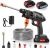 Portable Cordless Pressure Washer, 60Bar/870PSI 21V Rechargeable Battery Powered Pressure Washer, Electric Pressure washers Handheld High Pressure Car Washer Gun with 2 Nozzles, 2 Battery, 5m Hose