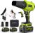 YUQUESEN Cordless Leaf Blower, 980,000 RPM Handheld Leaf Blower with 2 X 4.0Ah Batteries & Charger, Lightweight Leaf Blowers for Patio Cleaning, Lawn Care, Leaves, Dust – Light Green