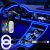 Jushope Interior Car LED Strip Lights, RGB USB Car Ambient Lighting with Wireless APP & Remote Control, Car Accessories Fiber Optifc Lights Sync to Music (2 LED/157 inches)