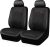 CAR PASS Quilting Leather Seat Cover Two Front Seats Only, Universal Fit Automotive Front Seat Covers Waterproof Deluxe PU Premium Vinyl Luxury for Cars Sedan Van SUV Airbag Compatible 2 Pieces,Black