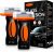 Glass Emulsion Cleaner & Glass Oil Film Remover for Cars – Roll-On Glass Guard with Brush, Removes Oil, Grease & Fog, Anti-Fog Windshield Cleaner for Clear Driving Visibility (Orange)