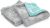 The Rag Company, The Liquid8r, Absorbent 70/30 Blend Microfiber Drying Towel for Cars, Trucks, and SUVs, Safe for Detailing, Scratch-Free, Twist Loop, 1100 GSM, 16×16 Inches, Aqua Blue/Grey, 2-Pack