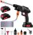 Cordless Pressure Washer, 1500W Portable Power Washer, Rechargeable Battery Pressure Washer with 5M Hose & 3 Nozzles, Electric Pressure Washers for Car Patio Garden Cleaning Watering