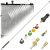 40″ Radiator Cleaning Wand, 14-Hole Fan Spray Nozzle with 5 Tips, 304 Stainless Steel Round Tube, 4500 PSI High Pressure Washer Tool for Truck RV Heavy Equipment & AC Condenser