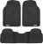 Motor Trend FlexTough Performance All Weather Rubber Car Floor Mats – 3 Piece Floor Mats Automotive Liners for Cars Truck SUV, Heavy-Duty Waterproof (Black)