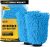 HOMEXCEL Car Wash Mitt, 2PK Chenille Microfiber Wash Mitt, Scratch-Free & Lint-Free, Rich Foam, Highly Absorbent, Double Sided, Perfect for Car Washing and Detailing, 10.2″ x 6.7 “, Blue