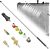 24″ Radiator Cleaning Wand, 10-Hole Fan Spray Nozzle with 5 Tips, 304 Stainless Steel Round Tube, 4500 PSI High Pressure Washer Tool for Car Truck SUV AC Condenser
