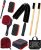 10PCS Engine Bay Cleaning Kit, Professional Under Hood Detailing Tools with Long Bendable Brush & Natural Bamboo Horsehair Brush, Applicators, Towel for Car, Truck