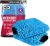 AIDEA Car Wash Mitt Microfiber-2PK, Scratch-Free& Lint-Free, Premium Chenille Microfiber Wash Mitt-Blue Regular Size (7.12”X10.14”)