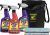 Wizards 5 Piece Car Detailing Kit – Beginner Friendly Professional Car Detailing Kit – Car Accessories for Men – Comes with a Microfiber Towel, Storage Bag and 22 oz Spray Bottles