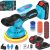 Cordless Car Buffer Polisher Kit, 6-Inch Ultimate Car Polishing Kit with 2×2.0Ah 21V Batteries & 28PCS Attachments, 8-Speed 6000RPM Cordless Buffer Polisher for Car Detailing, Waxer, Scratch Removal
